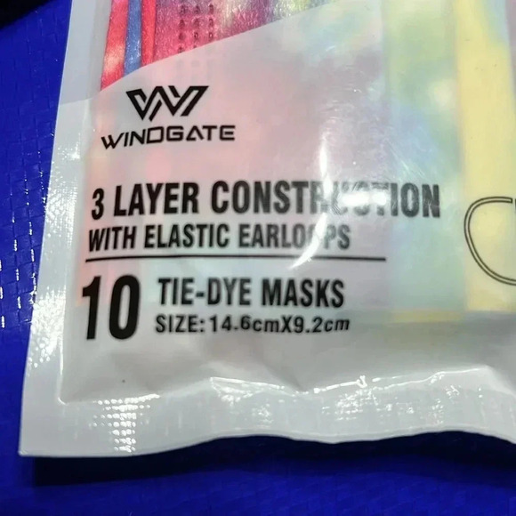 Kids Disposable Face Mask Tie-Dye Prints - 10 pack - Picture 3 of 4